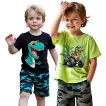 Kit 2 Peças 1 Conjunto Verão Menino Infantil Tam 01 ao 14 Kit 2 Peças 1 Conjunto Verão Menino Infantil Tam 01 ao 14