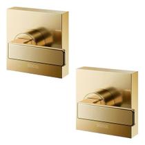 Kit 2 Peças Acabamento Registro Base Docolstillo Ouro Polido Dourado Ouro Polido Kit 2 Peças Acabamento Registro Base Docolstillo Ouro Polido Dourado Ouro Polido