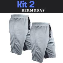 Kit 2 Peças Bermuda Moletom Elástico Treino Casual Academia Kit 2 Peças Bermuda Moletom Elástico Treino Casual Academia