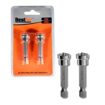 Kit 2 Peças Bits Phillips Com Limitador Ponta PH2 x 50m Para Parafusar Drywall Movéis Bestfer Kit 2 Peças Bits Phillips Com Limitador Ponta PH2 x 50m Para Parafusar Drywall Movéis Bestfer