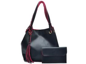 Kit 2 Peças Bolsa sacola grande Feminina de ombro + Carteira Brinde Kit 2 Peças Bolsa sacola grande Feminina de ombro + Carteira Brinde