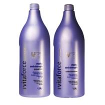 Kit 2 Peças Cabelos com Queda Fragilizado Quebradiço Danificado Pós Progressivas WF Vitaforce 3L Kit 2 Peças Cabelos com Queda Fragilizado Quebradiço Danificado Pós Progressivas WF Vitaforce 3L