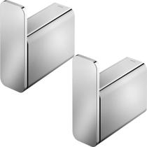 Kit 2 Peças Cabide Porta Toalha Docol Flat Cromado 00960906