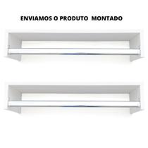 kit 2 peças cabideiro arara suspenso (quarto, closet, lavanderia, loja,hotel)