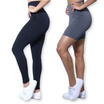 Kit 2 peças Calça e Bermuda Heide Ribeiro Legging Basic Suplex Academia Kit 2 peças Calça e Bermuda Heide Ribeiro Legging Basic Suplex Academia