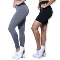 Kit 2 peças Calça e Bermuda Heide Ribeiro Legging Basic Suplex Academia