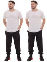 Kit 2 Peças - Calça Masculina Jogger Esportiva com Elastano Premium
