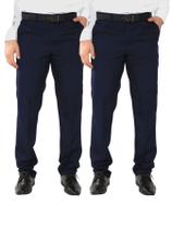 KIT 2 Peças - Calça Social Masculina Azul Marinho