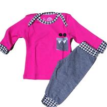 Kit 2 Peças - Camisa bebê Manga Longa + Calça