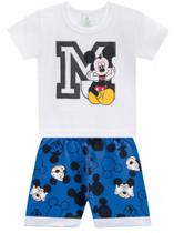 Kit 2 Peças - Camiseta bebê Manga Curta + Short - Mickey - Disney Baby