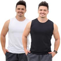 Kit 2 Peças Camiseta Cavada Regata Masculina Algodão