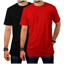 Kit 2 peças camisetas masculinas manga curta gola redonda lisa novidade masculina