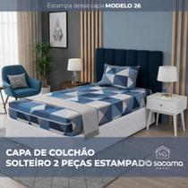 Kit 2 Peças Capa Colchão Solteiro Com Fronha