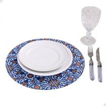 Kit 2 Peças Capa Sousplat Apoio Prato Base MDF Microfibra Kit 2 Peças Capa Sousplat Apoio Prato Base MDF Microfibra