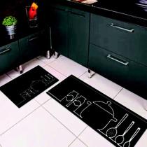 Kit 2 peças, Capacho para Cozinha, Antiderrapante 120x40 cm / 60x40cm