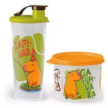 Kit 2 Peças Capivaras - Copo e Redondinha Tupperware