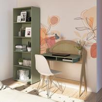 Kit 2 Peças com Escrivaninha Juli e Estante