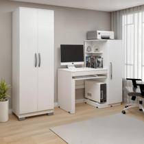 Kit 2 Peças com Mesa para Computador Escrivaninha e Armário Multiuso 2 Portas Natal Kit 2 Peças com Mesa para Computador Escrivaninha e Armário Multiuso 2 Portas Natal