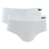 Kit 2 Peças Cueca Slip Mash Masculina Microfibra