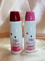 kit 2 peças desodorante tabu spray antiperspirante romance e tradicional 90ml