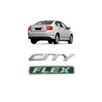 kit 2 Peças emblema letreiro City Flex porta mala Honda ano modelo 2009 a 2014 kit 2 Peças emblema letreiro City Flex porta mala Honda ano modelo 2009 a 2014