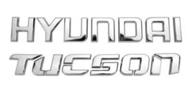 Kit 2 Peças Emblema Letreiro Hyundai Mais Tucson Porta Mala