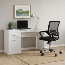 Kit 2 Peças Escrivaninha Vitória Com Cadeira Escritório Diretor Tela Mesh Tok Kit 2 Peças Escrivaninha Vitória Com Cadeira Escritório Diretor Tela Mesh Tok