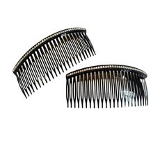 Kit 2 Peças Grampo Pente Plástico De Cabelo c/ Strass- Pente