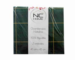 Kit 2 Peças Guardanapo Natalino 100% Algodão Des 006 Niazitex