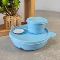 Kit 2 Peças Infantil Azul - Cristalwave e Potinho Tupperware