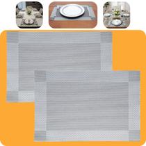 Kit 2 Peças Jogo Americano Retangular Sousplat para Mesa Posta Elegante para Jantar, Almoço e Café