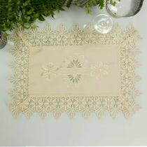 Kit 2 Peças Lugar Americano Bordado Piquet Perla 35x50cm