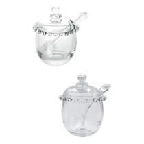 Kit 2 Peças Meleira E Açucareiro Coração Pearl Cristal