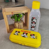 Kit 2 Peças Minnie Amarelo - Tupper Snack + Eco 1 Litro