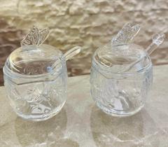 Kit 2 peças New Butterfly - Meleira e Açucareiro de Cristal de Chumbo - Lyor Kit 2 peças New Butterfly - Meleira e Açucareiro de Cristal de Chumbo - Lyor