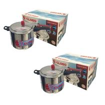 Kit 2 Peças Panelas De Pressão 7 Litros Globo Kit 2 Peças Panelas De Pressão 7 Litros Globo