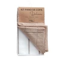 Kit 2 Peças Pano De Copa Deluxe - Jolitex Bege Kit 2 Peças Pano De Copa Deluxe - Jolitex Bege