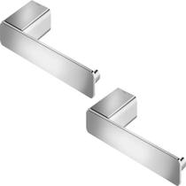 Kit 2 Peças Papeleira Docol Flat De Parede Cromada 00960806