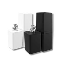 Kit 2 Peças Para Banheiro Com Dispenser Sabonete e Porta Escova Smile Plástico Stolf Kit 2 Peças Para Banheiro Com Dispenser Sabonete e Porta Escova Smile Plástico Stolf