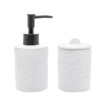 Kit 2 Peças para Banheiro de Cerâmica Floco Branco - Wolff