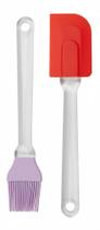 Kit 2 Peças Pincel e Espátula De Silicone Culinário Kit 2 Peças Pincel e Espátula De Silicone Culinário