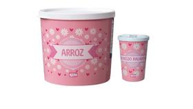 Kit 2 Peças Pote Mantimentos Arroz 2L e Porta Queijo Ralado 450ml ( 50978 )