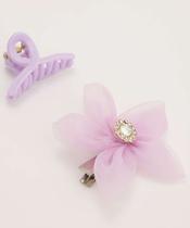 Kit 2 Peças Presilhas De Cabelo Flor Tule Marisa-91819