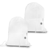 Kit 2 Peças Sacola Mochila Academia Bike Corrida C/ Bolso Zíper