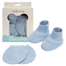 Kit 2 Peças Sapatinho E Luva Recém Nascido Maternidade Antialérgico Enxolval Baby Fofinho