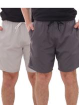 Kit 2 Peças - Shorts Tactel Masculino Casual Moda Praia Com Elastano Premium