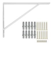 Kit 2 peças Suporte Mão Francesa Prat.40cm com Parafusos e Buchas