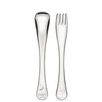 Kit 2 Peças Talheres Divertidos Infantil Le Petit Aço Inox Brilhante 12 Meses Tramontina Kit 2 Peças Talheres Divertidos Infantil Le Petit Aço Inox Brilhante 12 Meses Tramontina