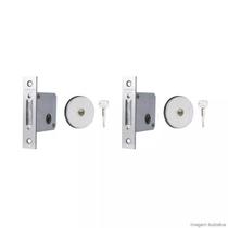 Kit 2 Peças Trava de Embutir SM 11000 Redondo Inox Pado