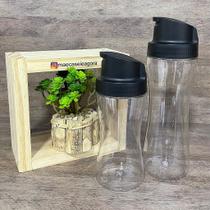 Kit 2 Peças Tupperware Condiserve com Tampa Preta - 570 ml e 770 ml